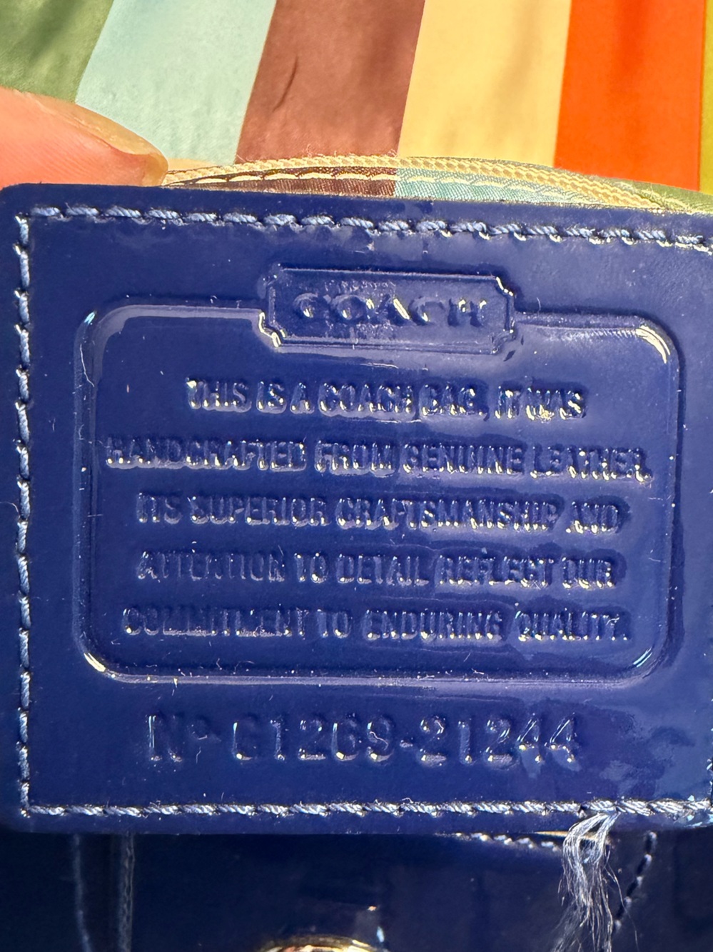 Coach Legacy Willis Bag in Cobalt Blue/Midnight Blue - Picture 16 of 16